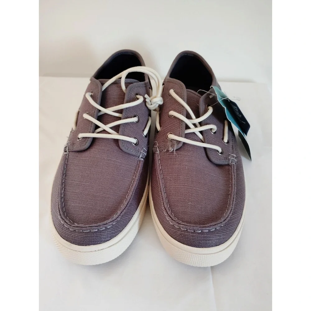 NWT-TOMS Men 12 Dorado Boat Shoes Shade Heritage‎ Canvas 10013223 Preppy Casual